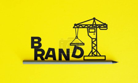 Brand Building is shown using a text and picture of construction crane