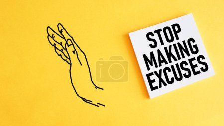 Téléchargez les photos : Arrêtez de faire des excuses est affiché à l'aide d'un texte - en image libre de droit