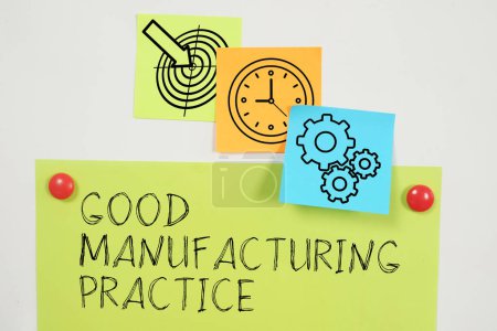 Foto de Good Manufacturing Practice GMP is shown using a text - Imagen libre de derechos