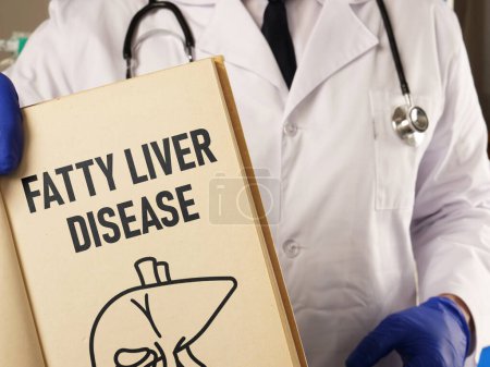 Fatty liver disease is shown using a text