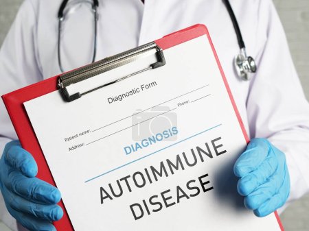 Autoimmune disease or autoimmune disorders is shown using a text