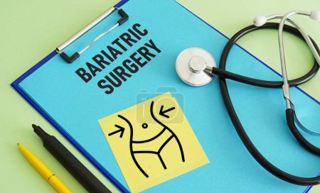 Photo for Bariatric surgery is shown using a text - Royalty Free Image