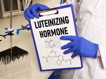 Photo for Luteinizing hormone LH is shown using a text - Royalty Free Image
