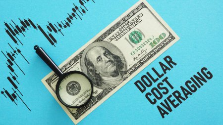 Photo for DCA Dollar cost averaging is shown using a text - Royalty Free Image