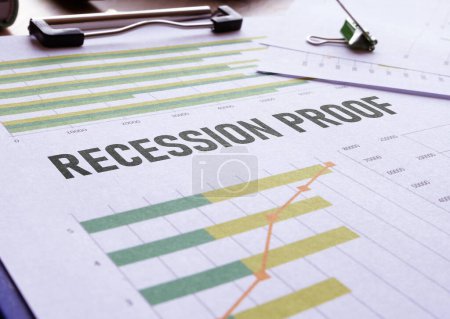 Recession proof is shown using a text and charts
