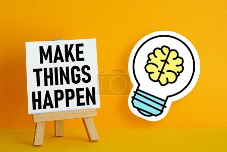 Make Things Happen is shown using a text