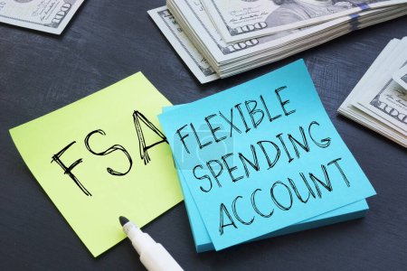 FSA flexible spending account is shown using a text