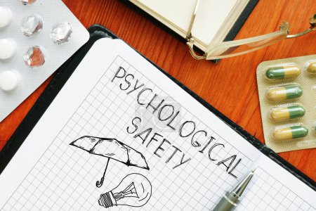 Psychological safety is shown using a text