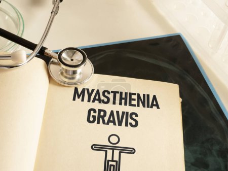 Myasthenia gravis is shown using a text