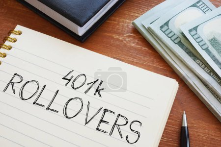 401k rollovers are shown using a text
