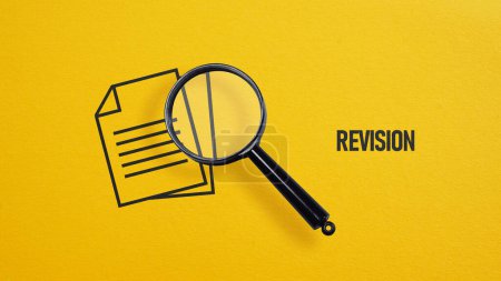 Revision Business concept for revising over someone as auditing.