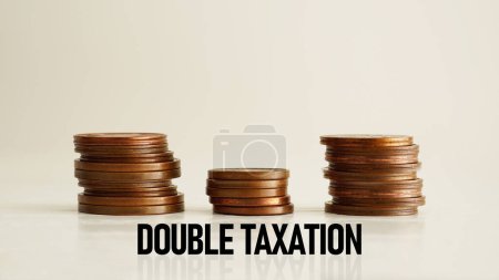 Double taxation is shown using a text. Double taxation avoidance agreement DTAA