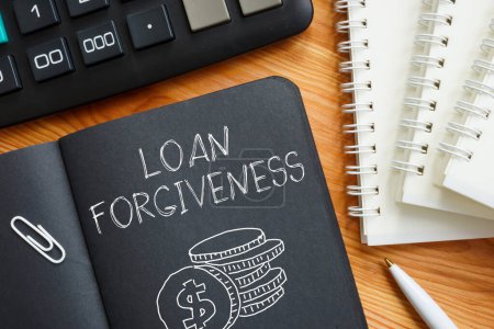 El perdón del préstamo se muestra usando un texto y una imagen de monedas