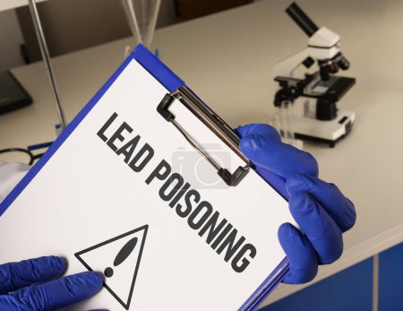Photo for Lead Poisoning is shown using a text - Royalty Free Image