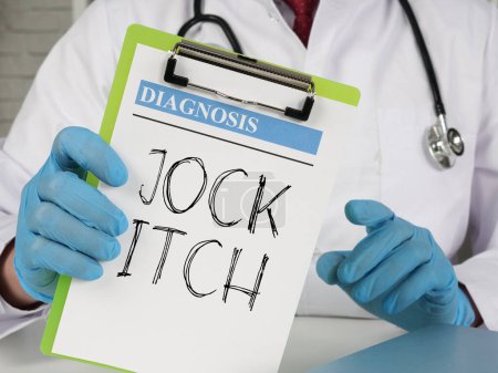 Jock Itch Tinea cruris is shown using a text