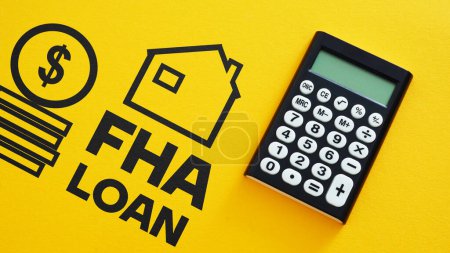 Photo for Federal Housing Administration Loan FHA is shown using a text - Royalty Free Image