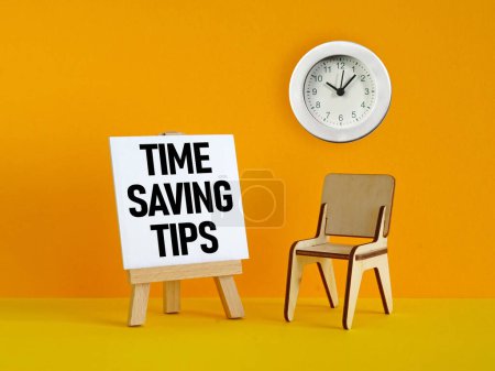 Time saving tips are shown using a text