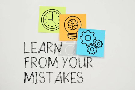 Learn from your mistakes is shown using a text