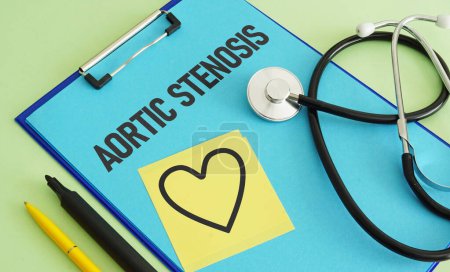 Aortic stenosis is shown using a text