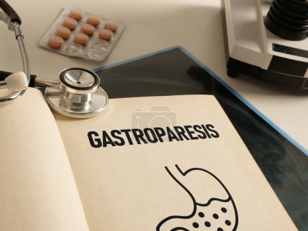 Gastroparesis is shown using a text