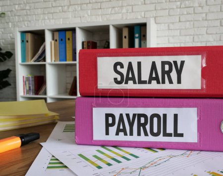 Photo for Salary Payroll is shown using a text - Royalty Free Image