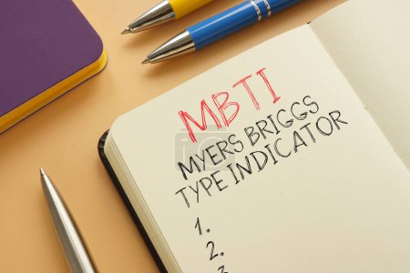 Myers Briggs Type Indicateur MBTI est montré à l'aide d'un texte