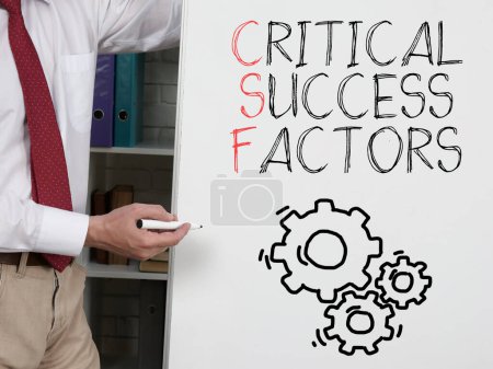 CSF Critical success factors are shown using a text
