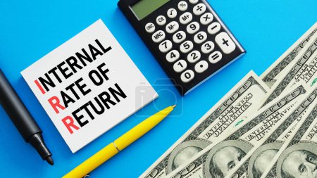 IRR internal rate of return is shown using a text