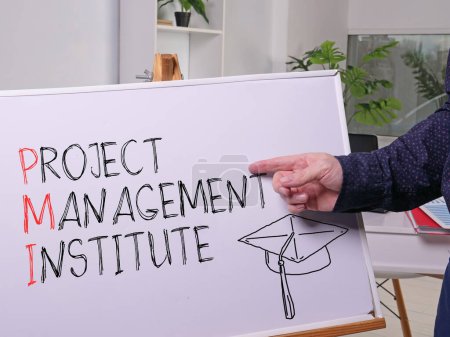 PMI-Projektmanagement-Institut wird anhand eines Textes dargestellt