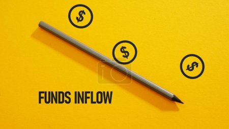Funds inflow is shown using a text