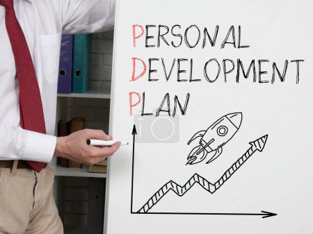 Personal Development Plan PDP is shown as the business and educational concept