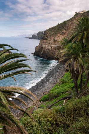 Foto de Costa Norte de Tenerife, Islas Canarias, España. Hermoso paisaje de la costa tropical del océano Atlántico. - Imagen libre de derechos