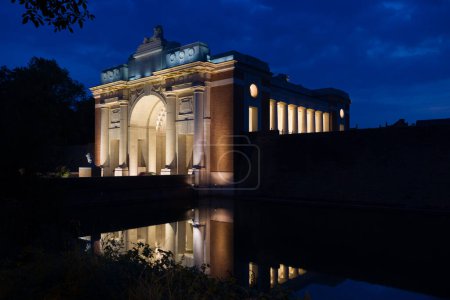 Photo for View on the Menin Gate in Ypres, a memorial voor the fallen soldiers during WWI in Flanders Fields - Royalty Free Image