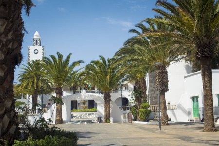 Photo for San Bartolome, Lanzarote, Spain, March 2023: View on Plaza Leon y Castillo on San Bartolome on the Canary Island of Lanzarote, Spain. - Royalty Free Image