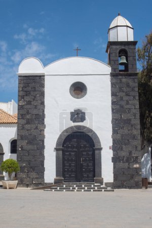Photo for View on the church of San Bartolome, a village on the Canary Island of Lanzarote, Spain. - Royalty Free Image