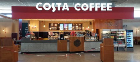 Photo for El Matorral, Spain, February 16th 2024: Illustrative Editorial: View on Costa Coffee, a British coffeehouse chain - Royalty Free Image
