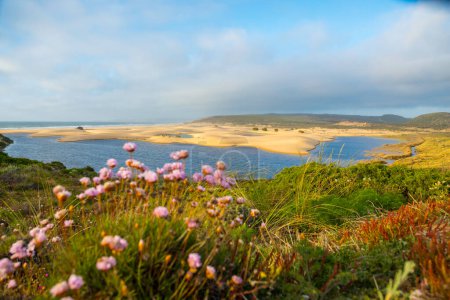 Blick auf die Landschaft am Strand Bordeira bei Carrapateira an der Costa Vicentina an der Algarve in Portugal. Schönheit in der Natur.