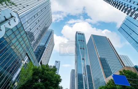 Photo for Low angle view of skyscrapers in Changsha,China. - Royalty Free Image