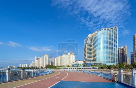 Sea and city view of Beihai, China