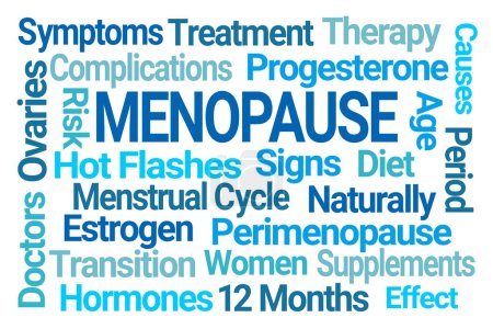 Photo for Menopause Word Cloud on White Background - Royalty Free Image
