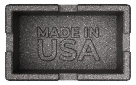 Téléchargez les photos : Isolé en polystyrène noir rendu 3D MADE IN USA connexion Box avec Clipping Path - en image libre de droit