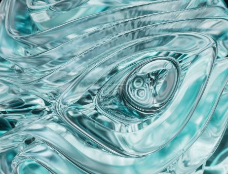 Téléchargez les photos : Haute résolution et fond de vague d'eau vitreuse détaillée. Illustration 3D. - en image libre de droit