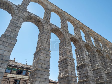 Photo for Echoes of Roman Grandeur: Majestic Segovia Aqueduct, an Impeccable Testament to the Architectural Brilliance of the Roman Empire - Royalty Free Image