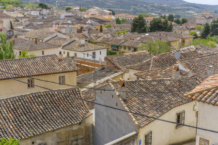 Photo for Traditional homes, Spanish rooftops, local life in a historic plaza, Chinchon's cultural gems - Royalty Free Image