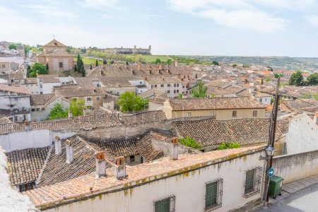 Photo for Spanish plaza views, traditional rooftops, architectural details, essence of historic Chinchon captured - Royalty Free Image