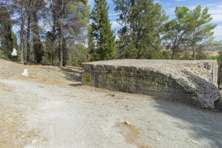 Photo for Madrid's historic bunker, remnants of the Spanish Civil War. A silent witness to conflicts, stories, and time passed - Royalty Free Image