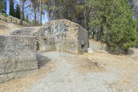 Photo for Madrid's historic bunker, remnants of the Spanish Civil War. A silent witness to conflicts, stories, and time passed - Royalty Free Image