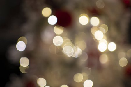 Photo for Festive Christmas lights captured in a beautiful blurred style, creating a magical and celebratory decoration. - Royalty Free Image
