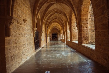 Photo for Captivating medieval monastery passage, perfect for historical and architectural themes. - Royalty Free Image