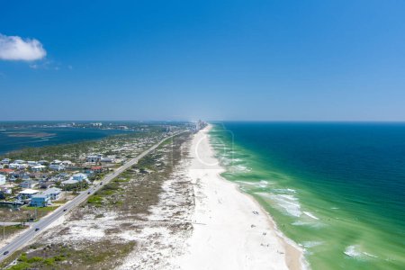 Aerial view of Perdido Key Beach, Florida in March of 2023
